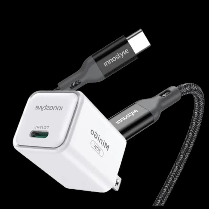 Sạc nhanh Innostyle MiniGo 30W GaN PD/PPS charger + Cáp PowerFlex