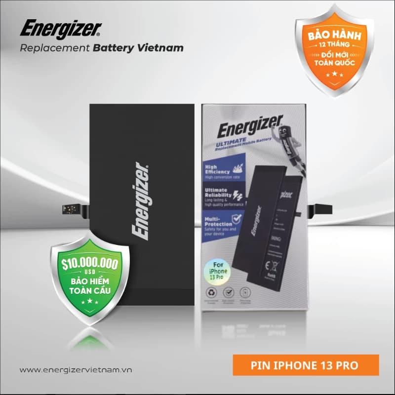 Pin Energizer iPhone 13 PRO - ECA13P3095P Chính hãng