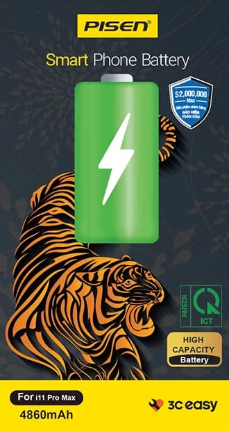 Pin iPhone 11 Pro Max Pisen Chính hãng (dung lượng cao 4860mAh)