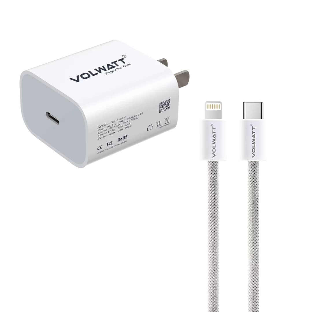  Bộ sạc nhanh Volwatt 20w C to Lightning