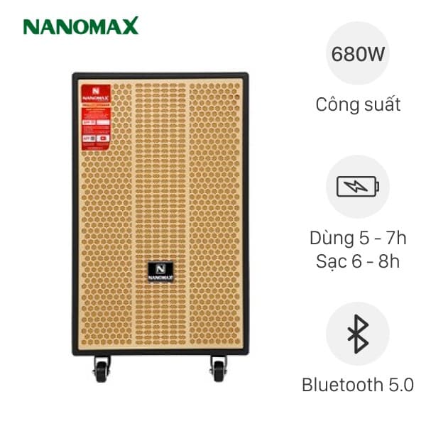 Loa kéo karaoke Nanomax S-2000 680W