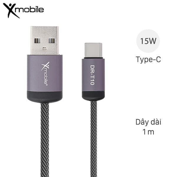 Cáp sạc và truyền dữ liệu USB-A - Type-C 15W 1m Xmobile DR-T10