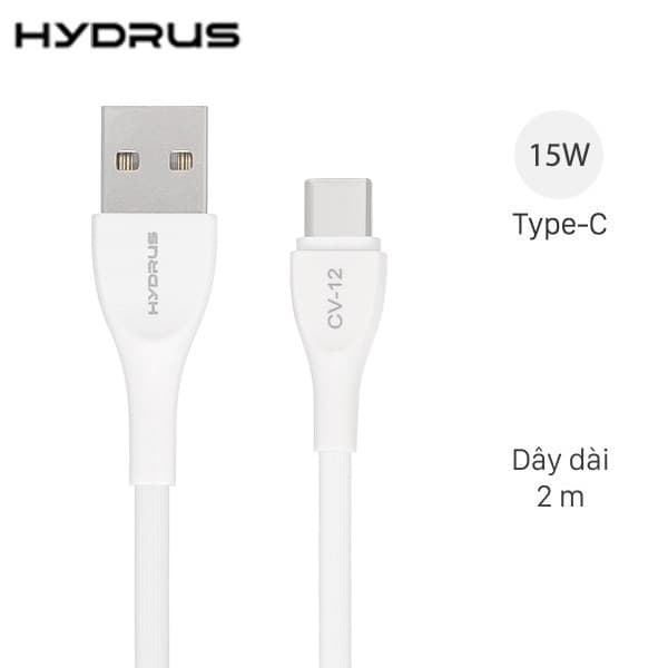 Cáp sạc và truyền dữ liệu USB-A - Type-C 15W 2m Hydrus CV-12
