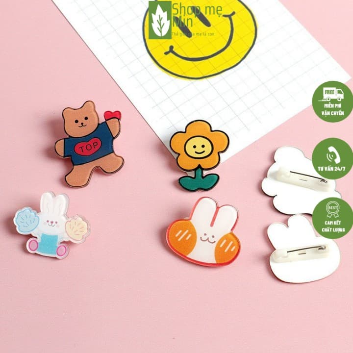 Pin Cài Áo, Balo, Túi Xách Hoạt Hình Chipi Dễ Thương MIN20