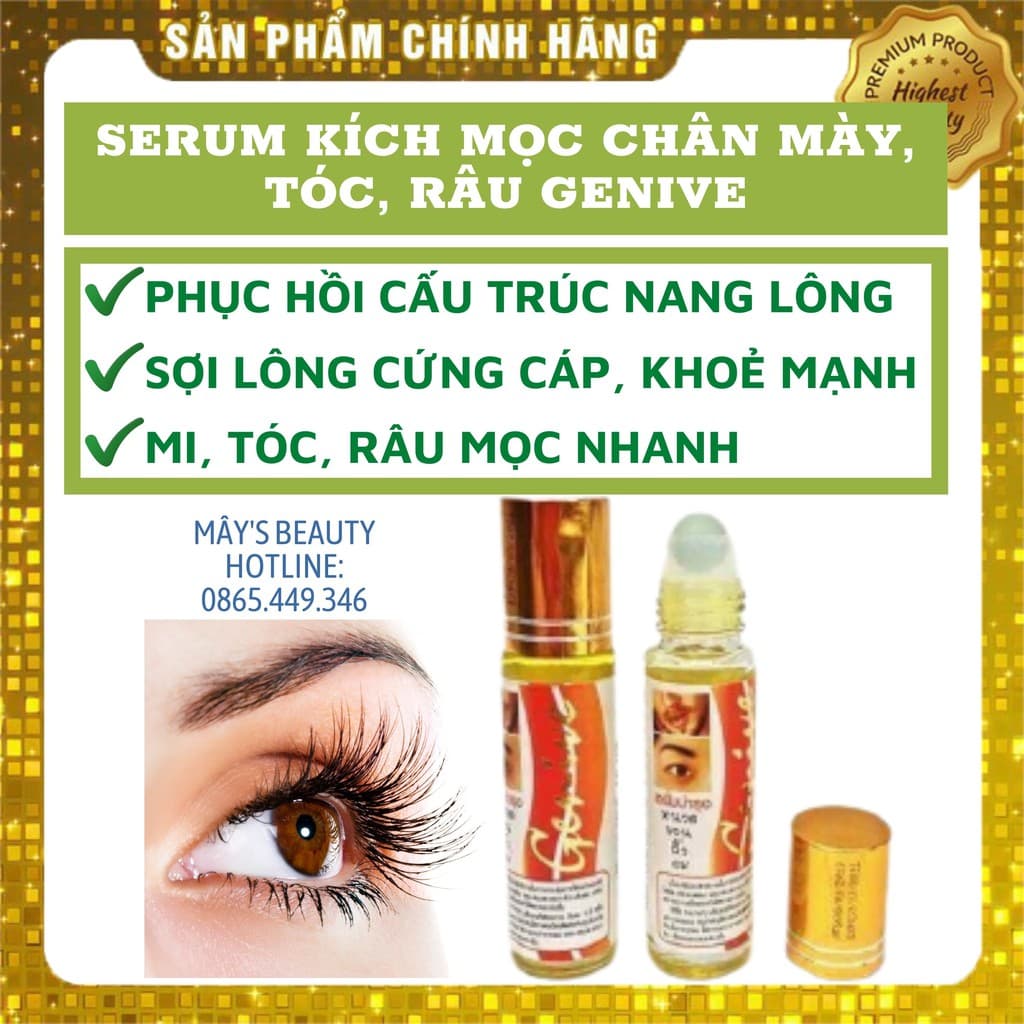 Serum Kích Mọc Chân Mày Mọc Tóc Mọc Râu Genive 10ml