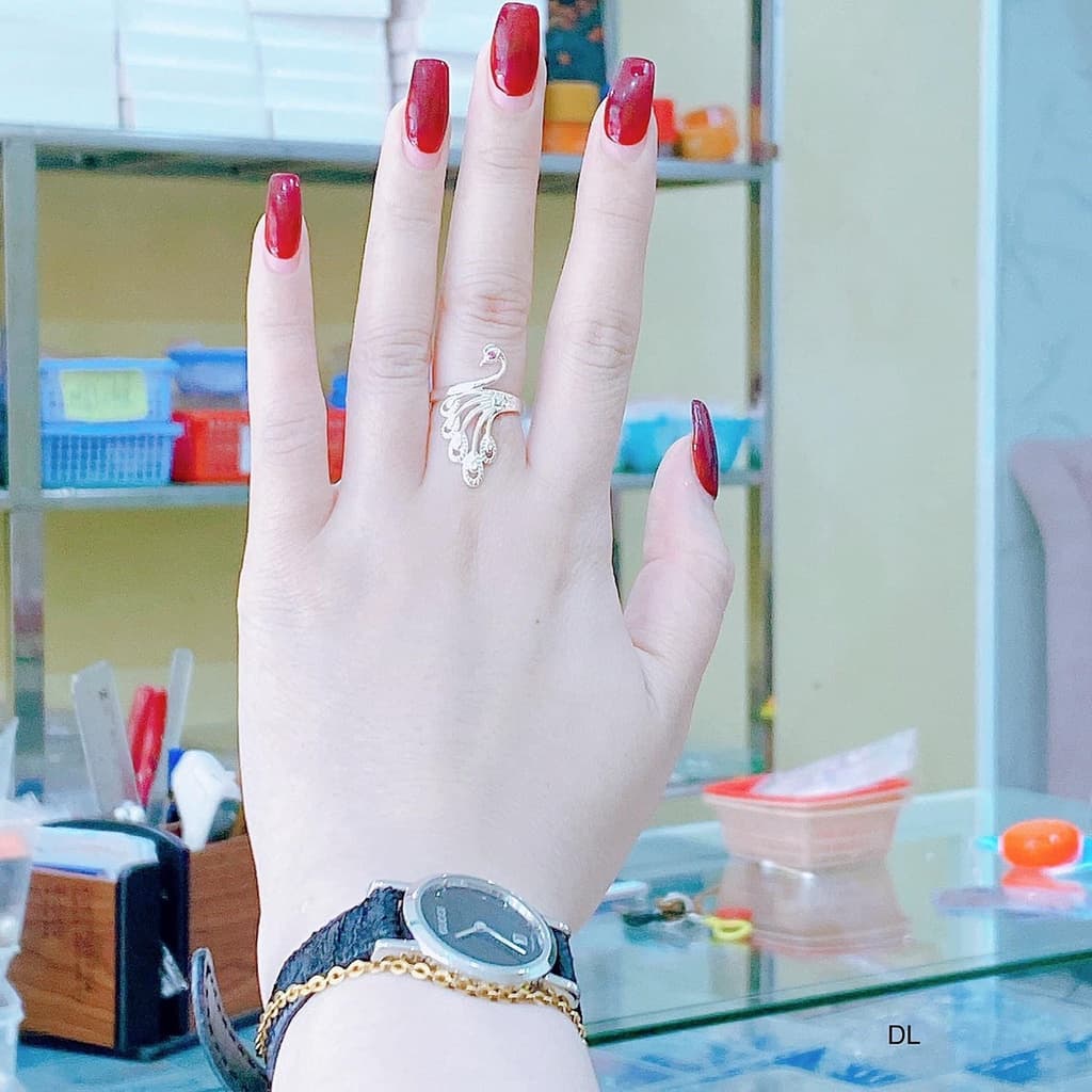 Nhẫn nữ , nhẫn bạc ý 925, Nhẫn thiên nga mẫu mới shop sáng bóng