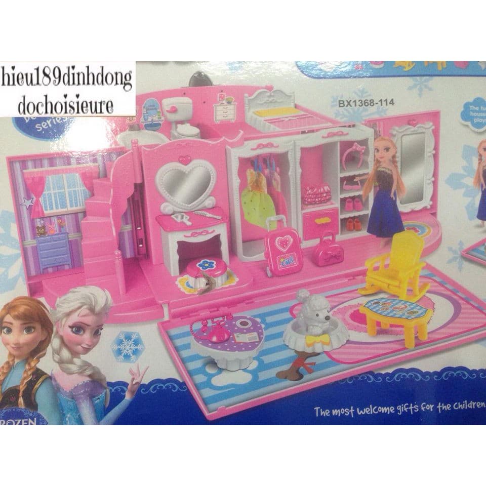 Mô hình phòng ngủ trong túi xách cỡ siêu lớn chủ đề Eelsa (ảnh thật)