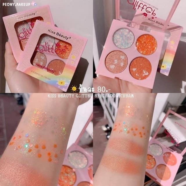 Phấn mắt 4 ô Kiss beauty siêu xinh