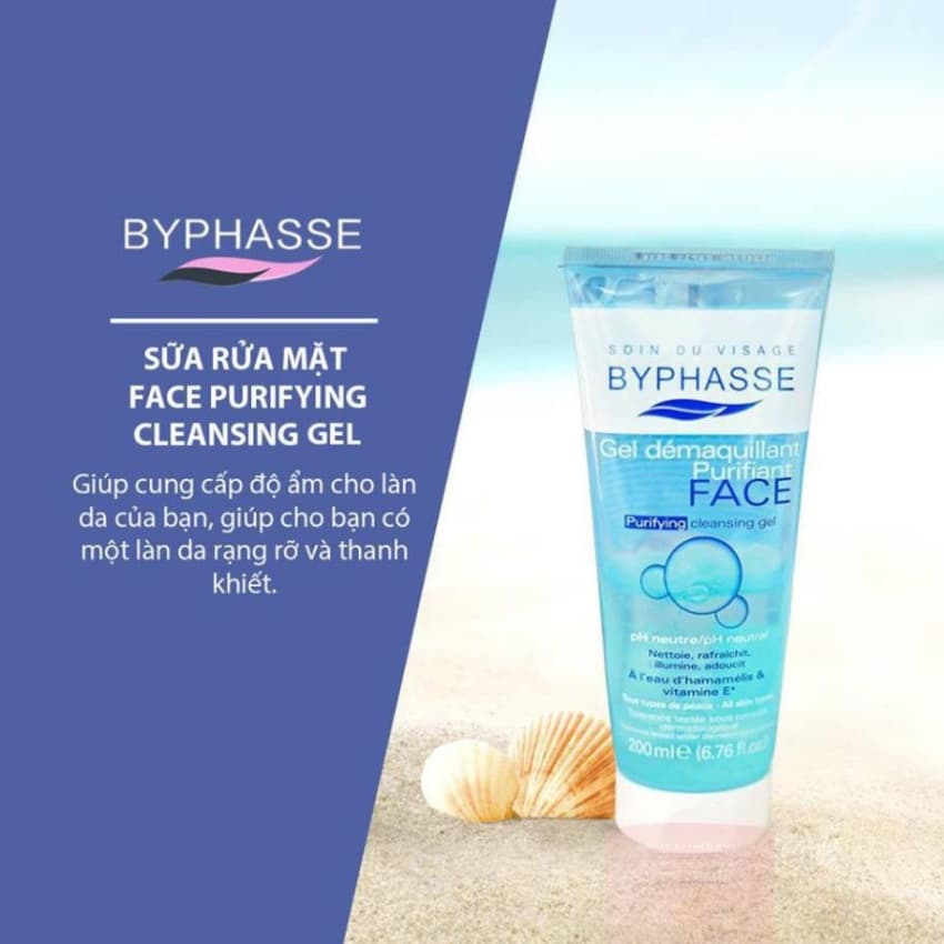 Sữa Rửa Mặt Gel ByPhasse Cho Mọi Loại Da Công Thức Có Độ Ph Cân Bằng Lấy Đi Bụi Bẩn Bã Nhờn Và Lớp Trang Điểm- S+CARE