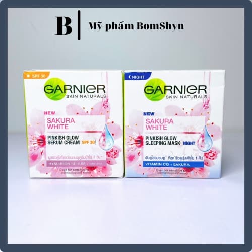 Kem dưỡng trắng hồng rạng rỡ ban đêm Sakura white ban đêm 50g xuất xứ Thái lan