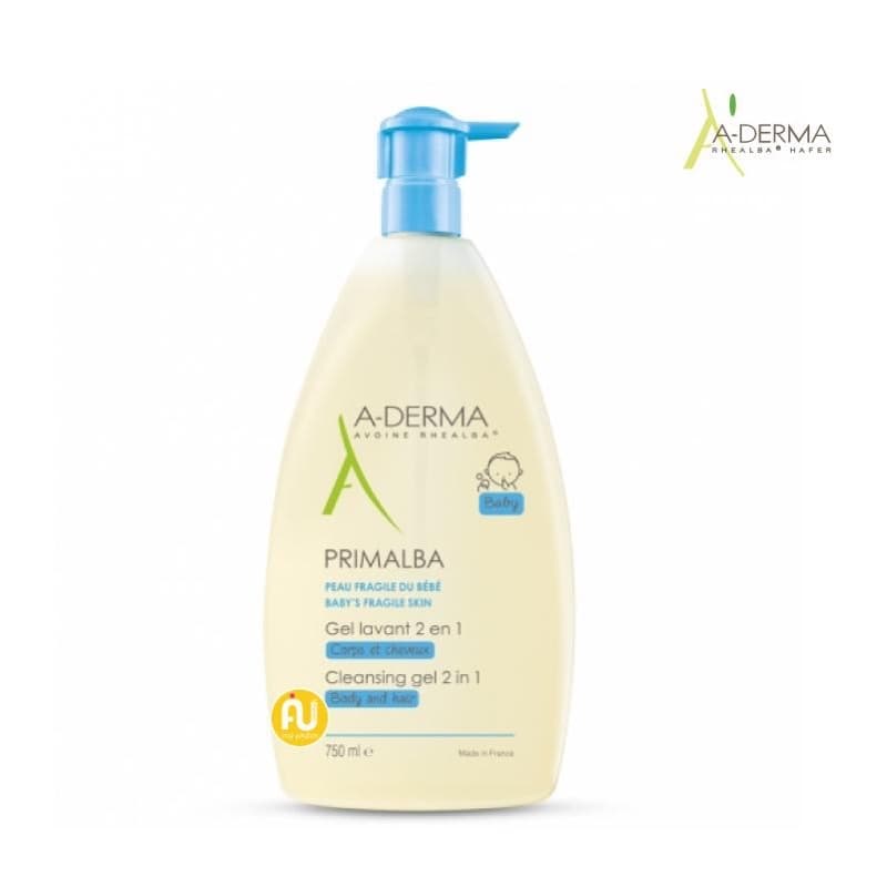 {Date mới-500ml/750ml}Sữa tắm gội ADERMA PRIMALBA BEBE GENTLE CLEANSING GEL cho bé 750ml