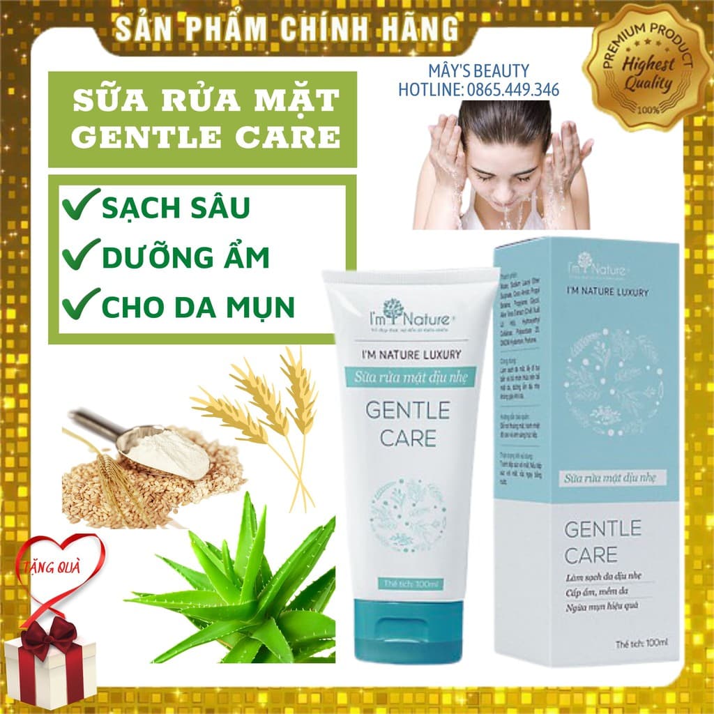 Sữa Rửa Mặt Dịu Nhẹ Gentle Care Im Nature Cho Da Khô Da Nhạy Cảm 100ml