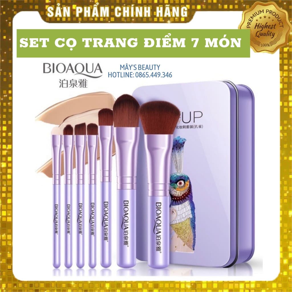 Set Cọ Trang Điểm 7 Món Bioaqua Siêu Mềm Mịn