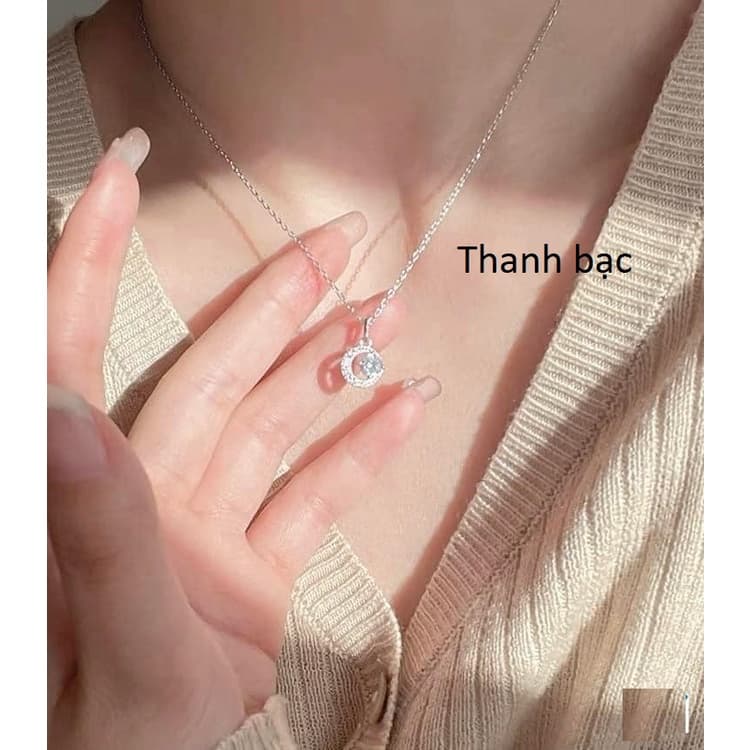 Dây chuyền nữ, dây chuyền bạc ta , kèm hộp đựng