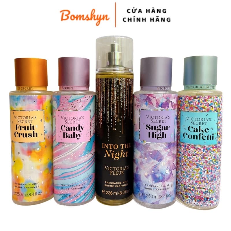 Xịt thơm Vic body mist mẫu mới 4 mùi 250ml đủ các mùi cực hot