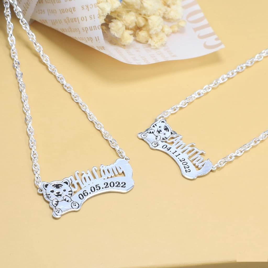 Dây chuyền bạc ta bé - dây chuyền làm theo tên yêu cầu