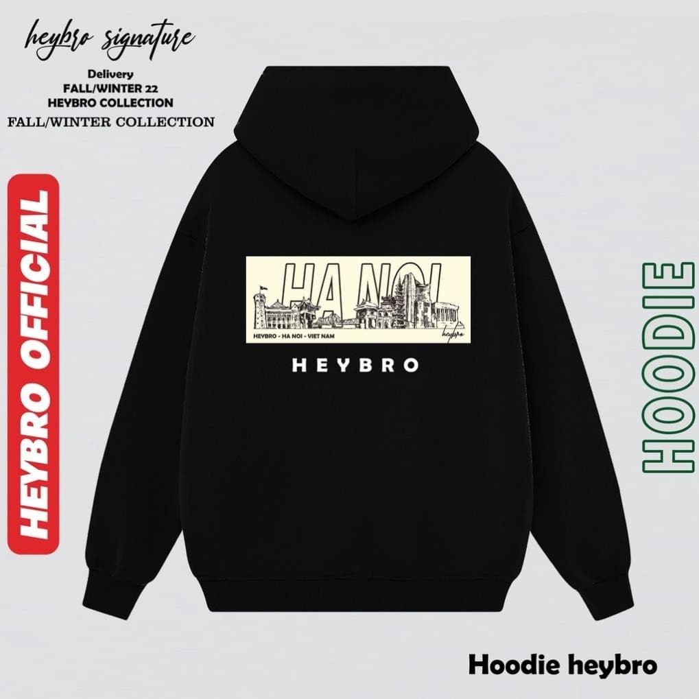 Áo Hoodie HÀ NỘI - SÀI GÒN Cực Đẹp, Form Rộng Dáng Unisex Hàng Nỉ COTTON ẤM ÁP UT