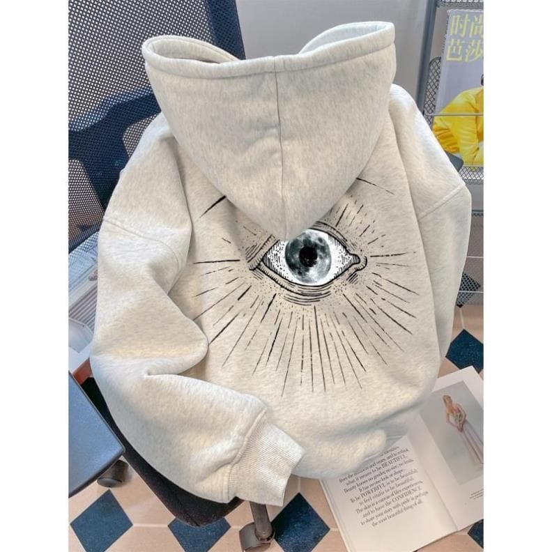 Áo hoodie nữ siêu đẹp, dáng rộng, phong cách đường phố MẮT FOREVER,  phù hợp mặc mùaTHU UT