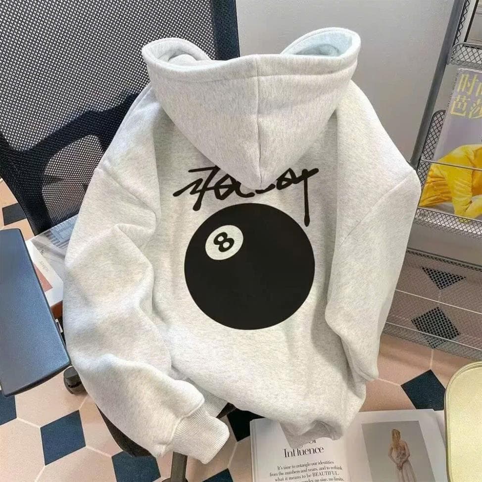 Áo Khoác Nỉ Hoodie Zip Nam Nữ Chữ Kí STOCSSY Form Rộng Khóa Kéo Mũ To 2 Lớp ut
