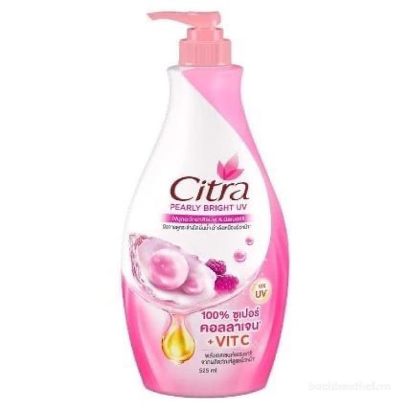 [Có Mã Vạch] Sữa Dưỡng Thể Trắng Da Thái Lan Citra Pearl Bright UV + Vitamin C Giúp Da Trắng Mịn Màng 320ML