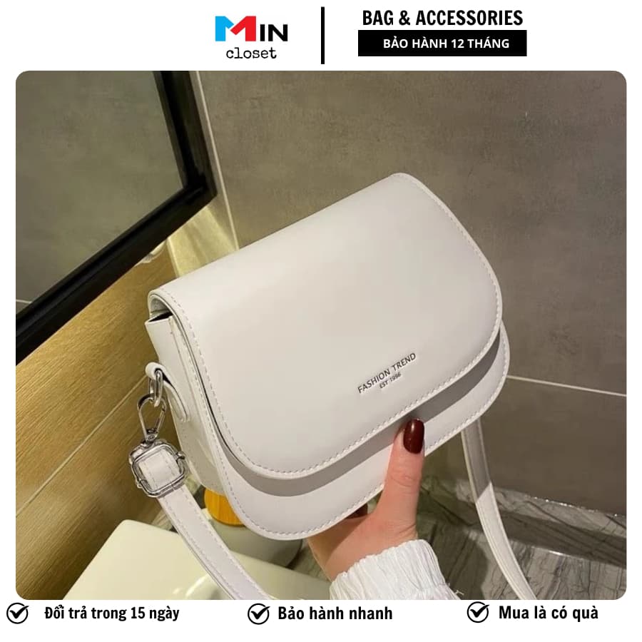 Túi Xách Nữ Trơn Da Pu Đeo Chéo, Đeo Vai Giá Rẻ, Ngăn Rộng Siêu Hot T57 Mincloset