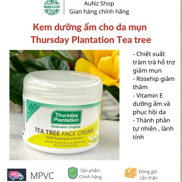 Kem dưỡng Thursday Plantation Tea Tree Face Cream 65g