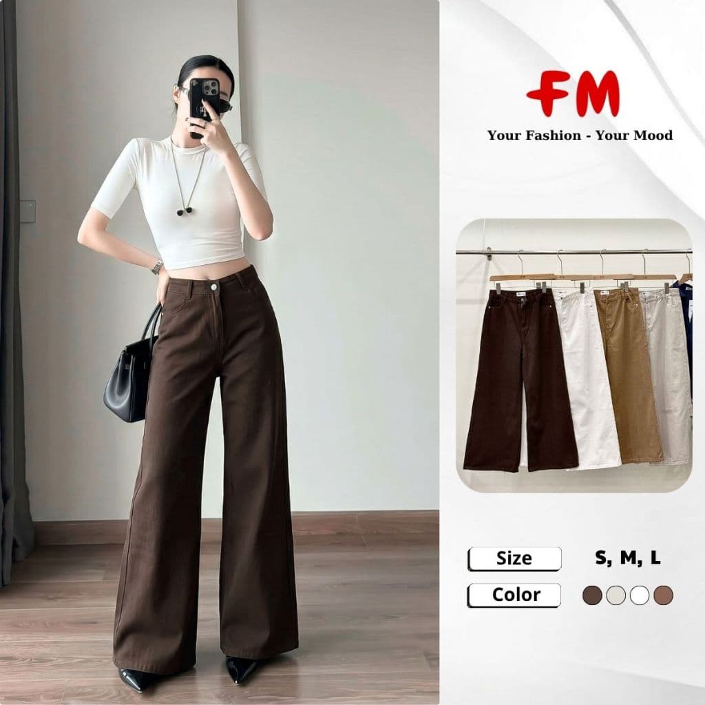 Quần Kaki Nữ Ống Suông FMSTYLE Trẻ Trung, Hách Dáng, Phong Cách Hàn Quốc 26050432