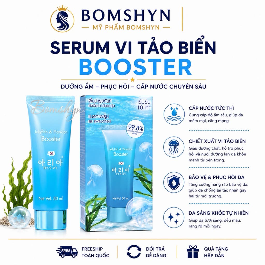 Serum vi tảo biển Booster se khít lỗ chân lông, sáng da 50ml Thái lan