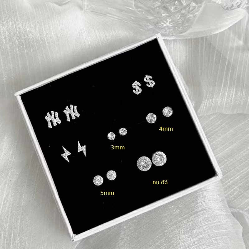 Bông tai bạc ta các mẫu hót nam nữ đeo được