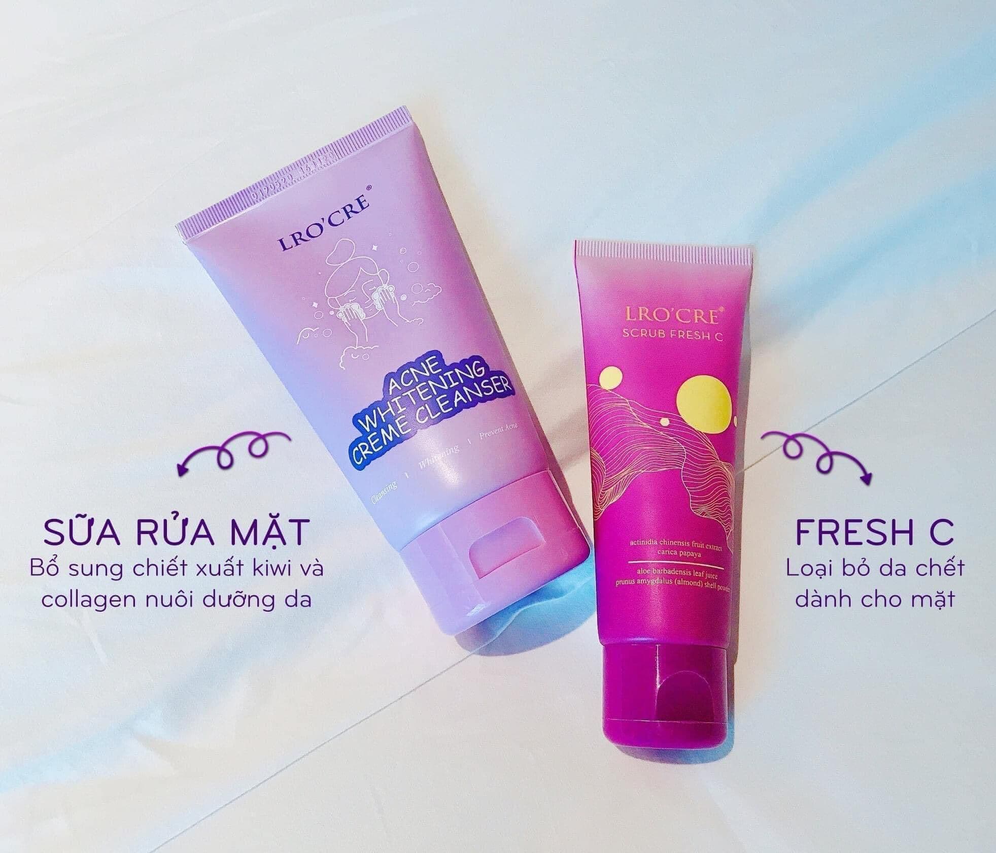 [HCM]Combo sữa rửa mặt Lrocre và tẩy da chết mặt Lrocre