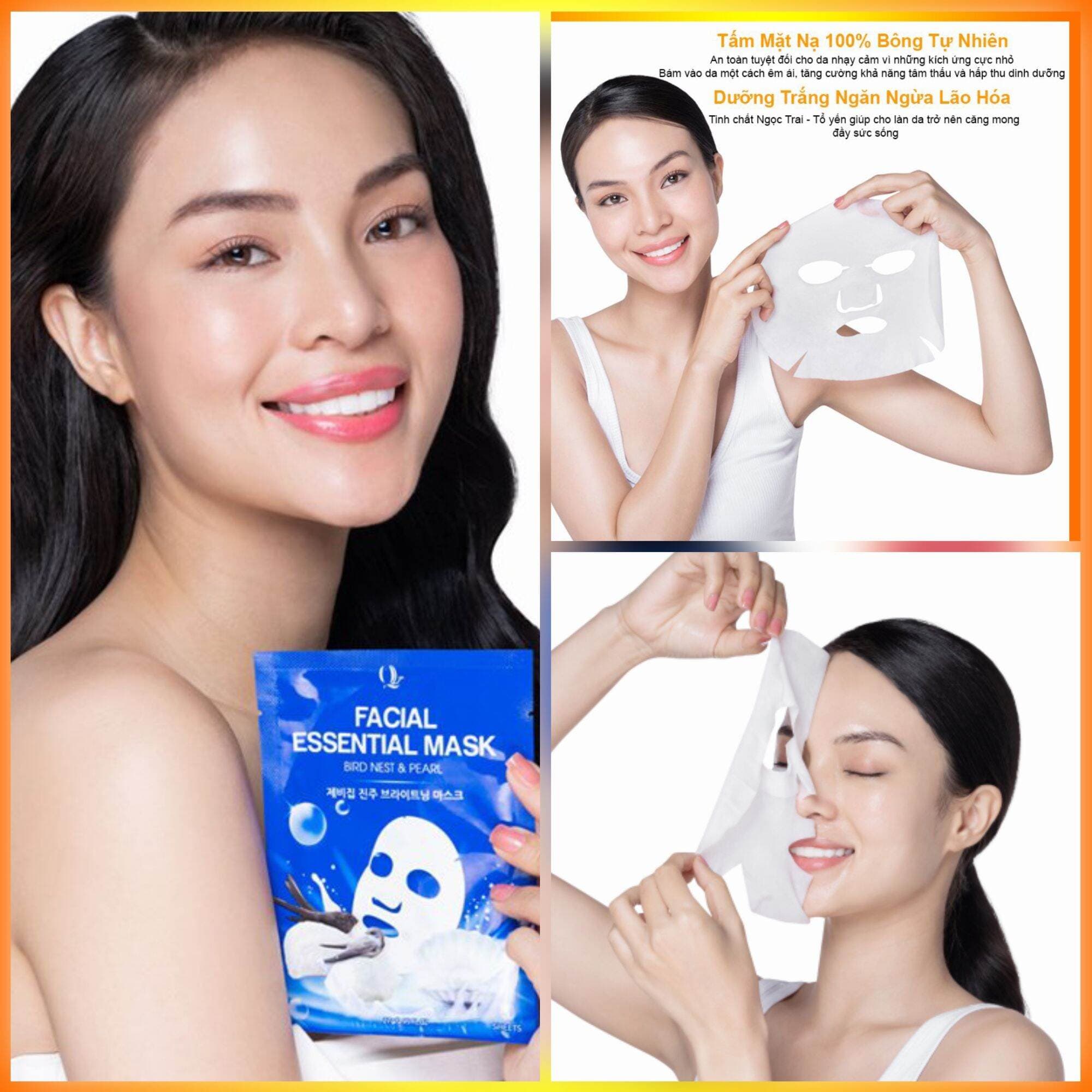 [HCM]Mặt nạ dưỡng da Hàn Quốc Tổ yến và Ngọc trai - FACIAL ESSENTIAL MASK (BIRD NEST & PEARL)