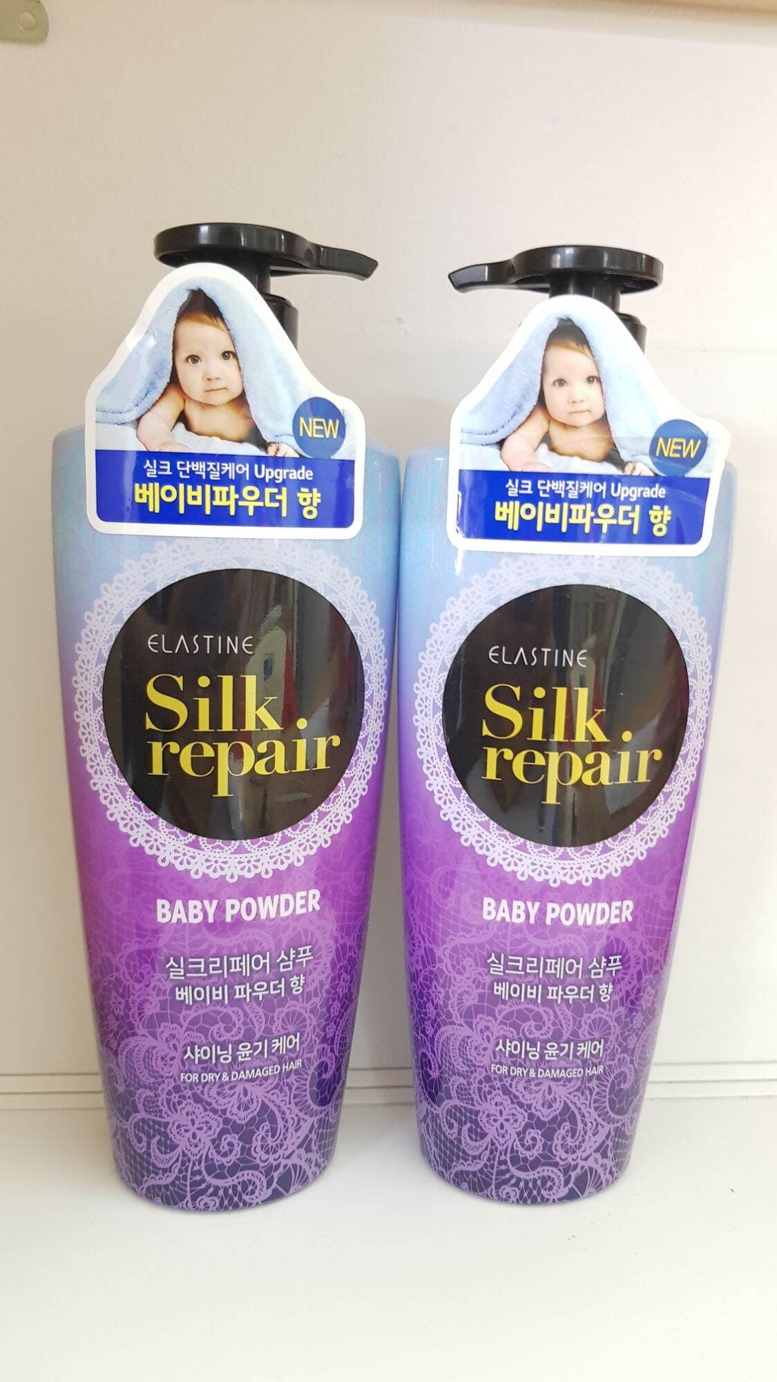 [HCM]Dầu gội Elastine Silk Repair hương phấn em bé 550ml