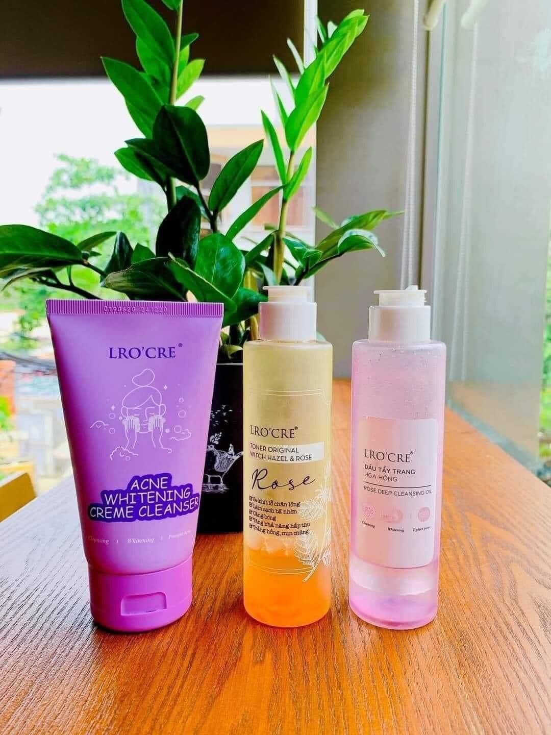 Combo sữa rửa mặt lrocre  toner c lrocre  dầu tẩy trang lrocre