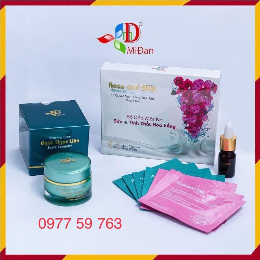 [HCM]Kem Lavender Bạch Ngọc Liên dưỡng trắng da mờ nám tàn nhang đồi mồi 15gr - tặng mặt nạ dưỡng trắng da mặt Rose and Milk