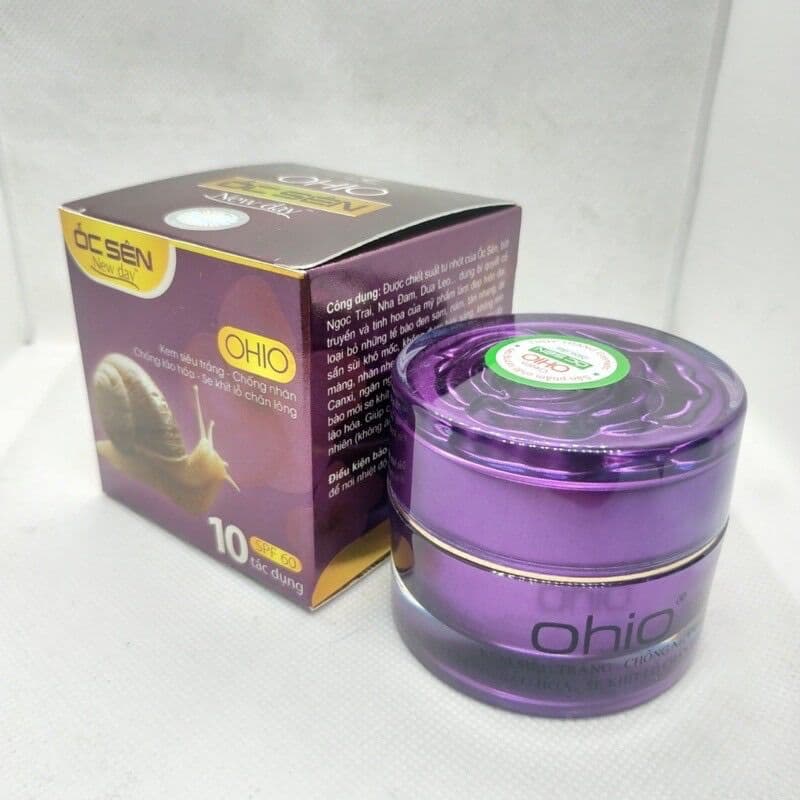 [HCM]KEM DƯỠNG TRẮNG - CHỐNG NHĂN OHIO ỐC SÊN 10 tác dụng 30g