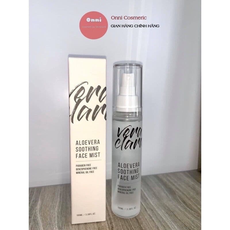 [HCM]Xịt khoáng cấp ẩm căng bóng giữ lớp make up lâu trôi Veraclara 100ml