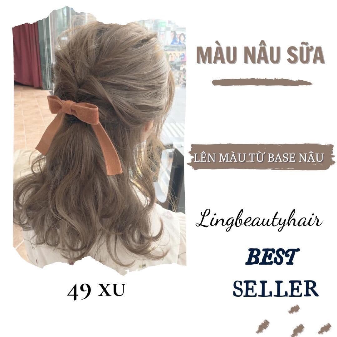 Thuốc Nhuộm Tóc Nâu Sữa Tặng Oxi và Gang tay