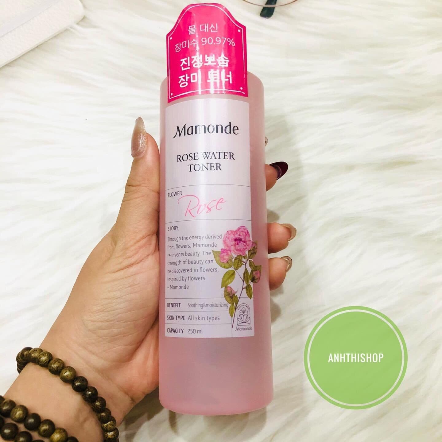 Nước hoa hồng không cồn dưỡng ẩm Mamonde Rose Water Toner