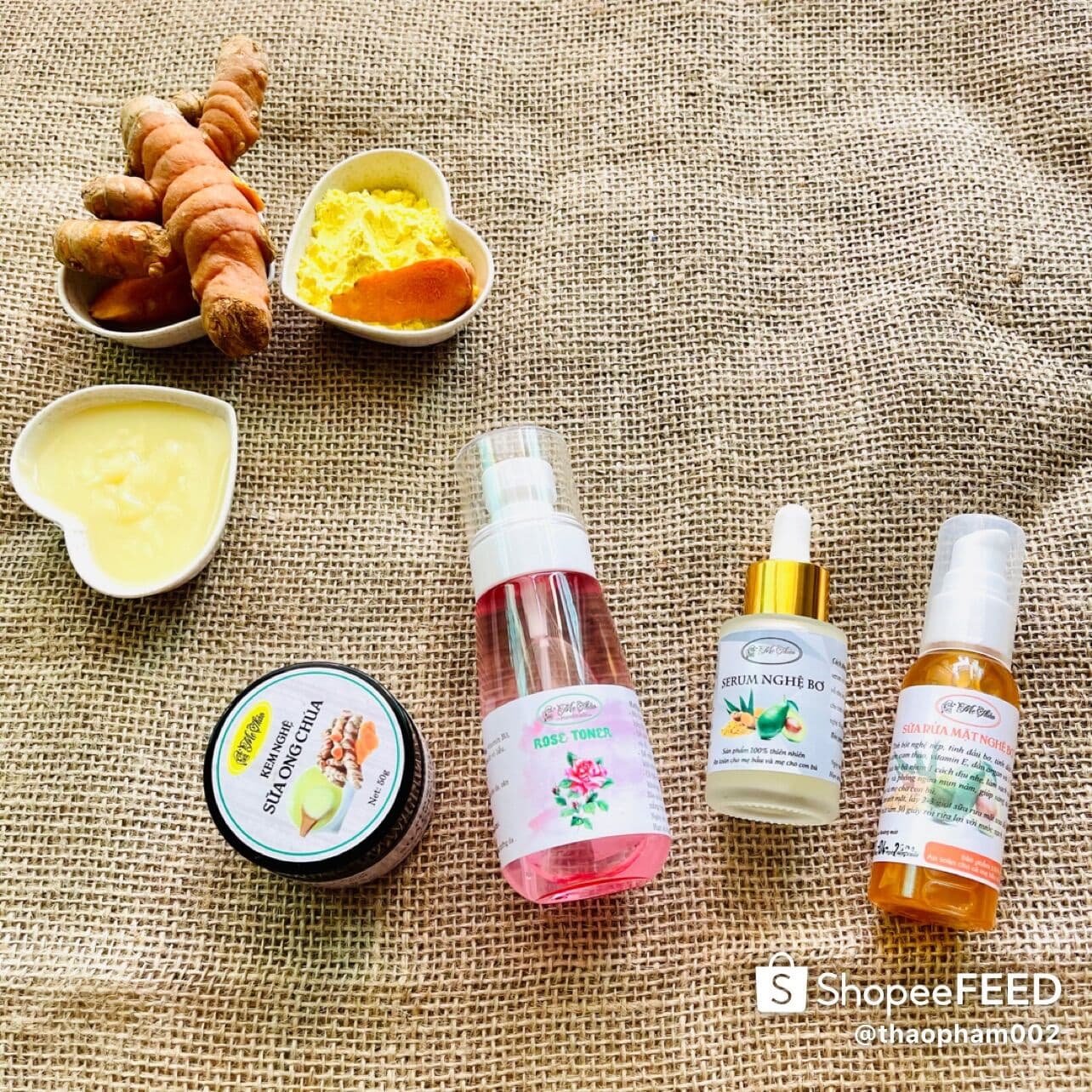 [HCM]COMBO CHĂM SÓC DA MẶT (ĐẦY ĐỦ) DÀNH CHO DA MỤN THÂM  (HANDMADE)