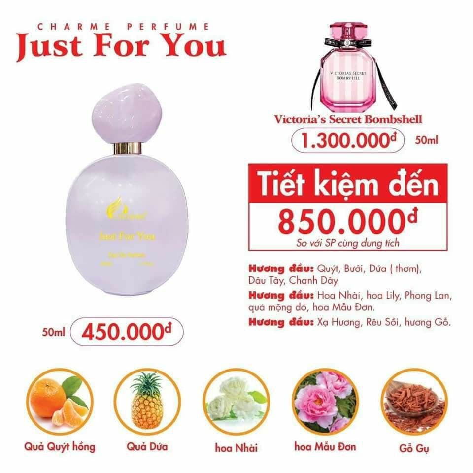 nước hoa nữ just for you 50ml mới