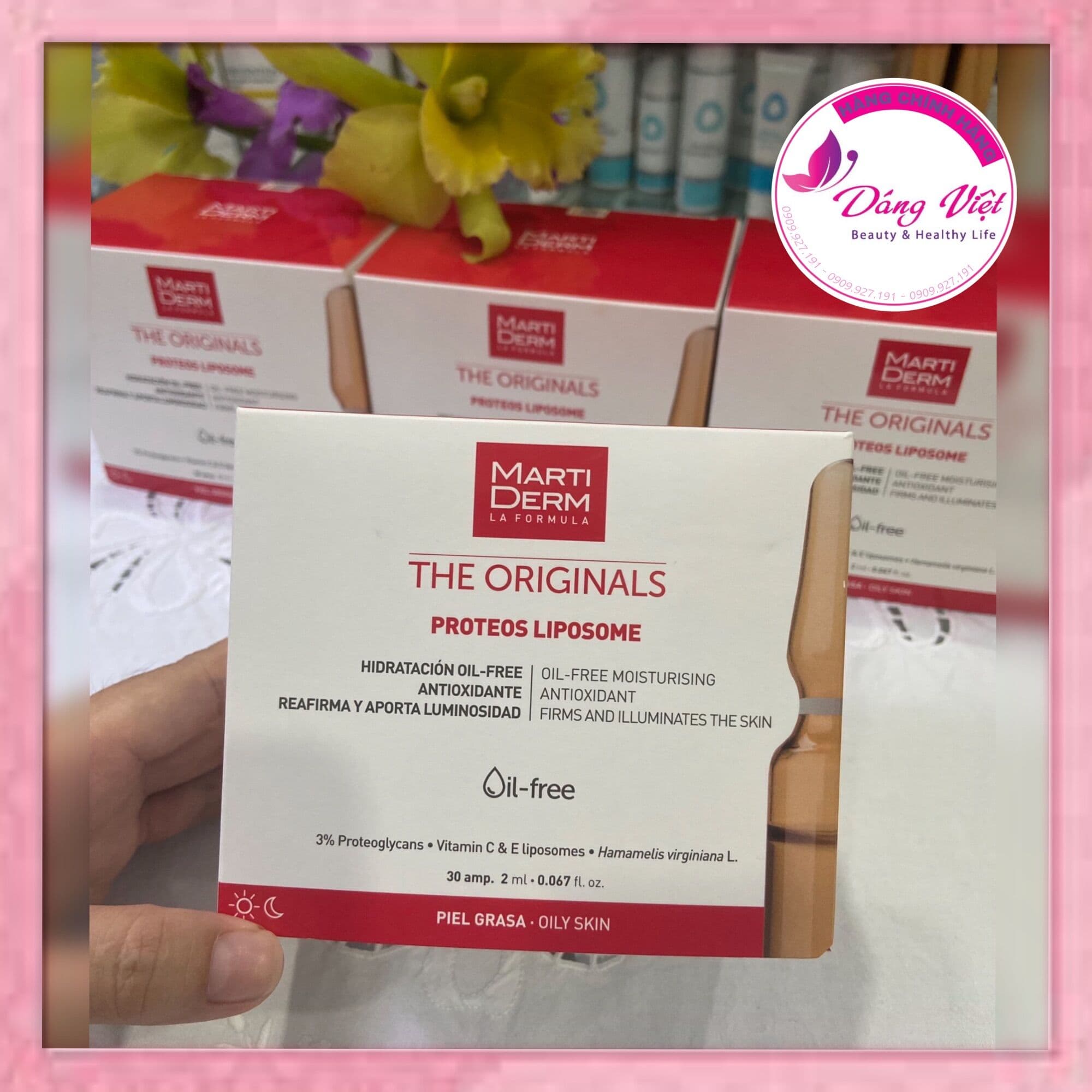 Ampoule Chống Oxy Hoá Phục Hồi Điều Tiết Bã Nhờn - MartiDerm The Originals Proteos Liposome