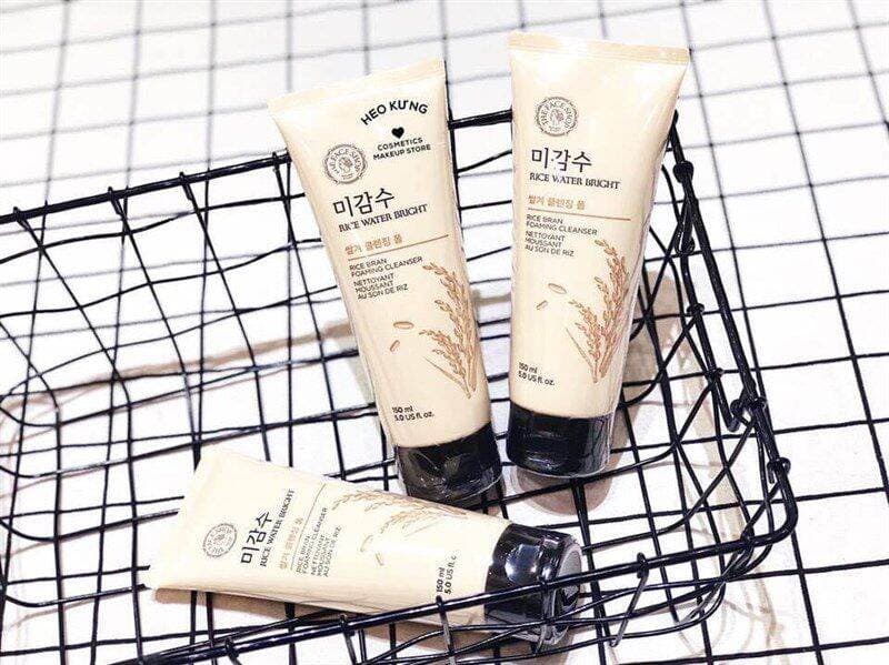 Sữa rửa mặt Gạo (có hạt) Rice Water Bright Rice Bran Cleansing Foam The Face Shop