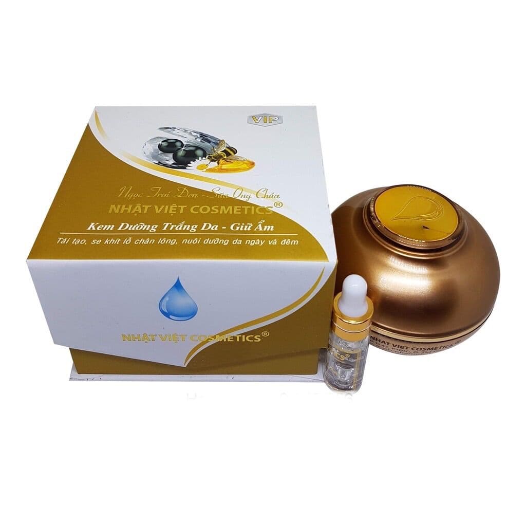 [HCM]KEM DƯỠNG TRẮNG DA GIỮ ẨM NGỌC TRAI ĐEN - SỮA ONG CHÚA NHẬT VIỆT COSMETICS 30G