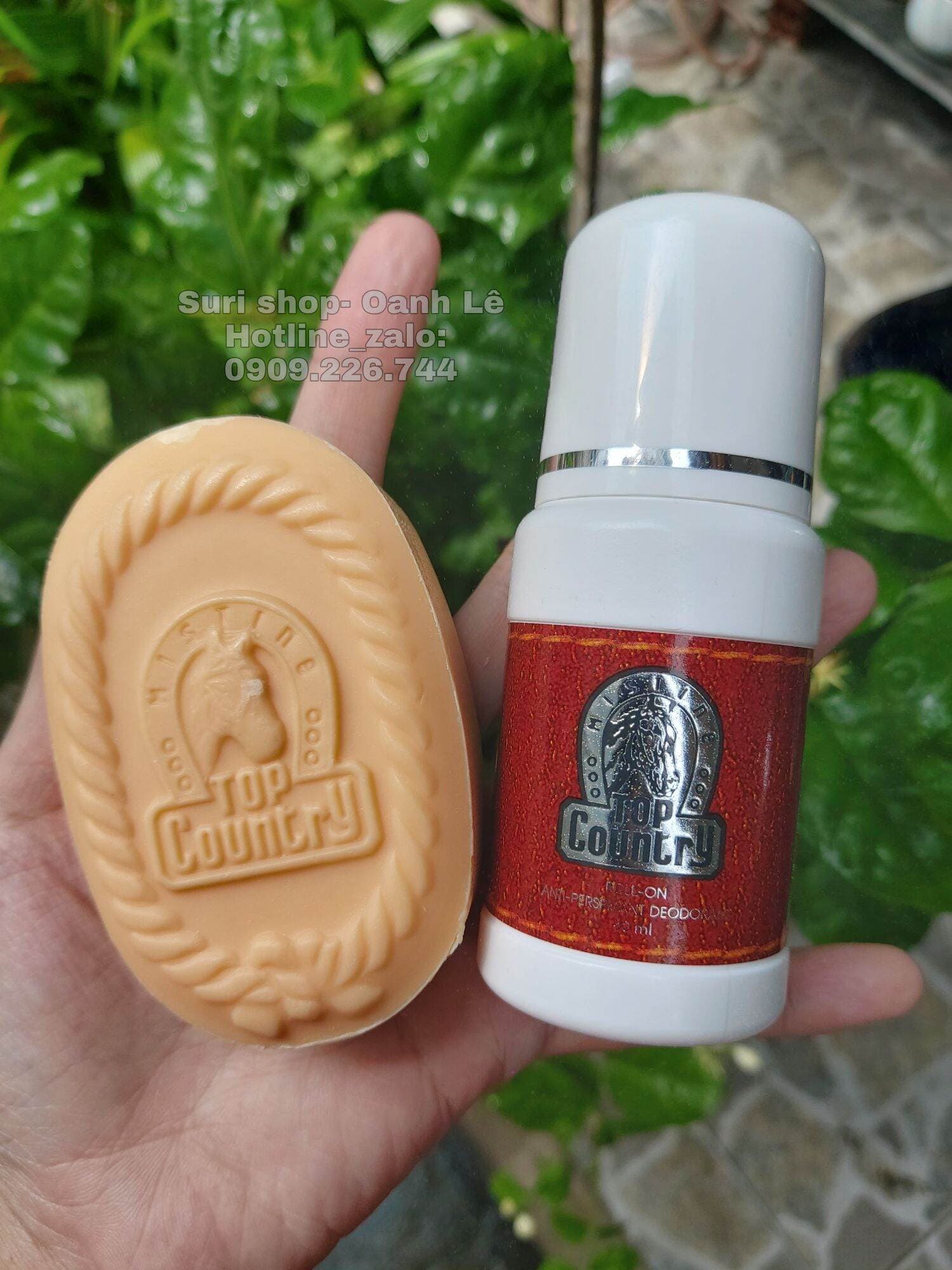 Combo xà phòng và lăn khử mùi nam huơng nước hoa Top Country Thái Lan chính hãng.
