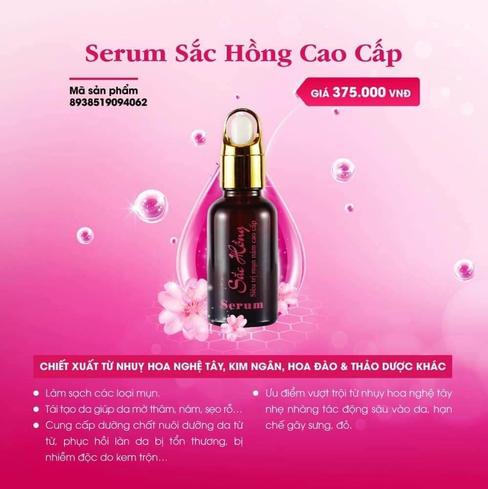 Serum ngừa mụn - mờ nám Sắc Hồng cho da mỏng yếu - 30ml