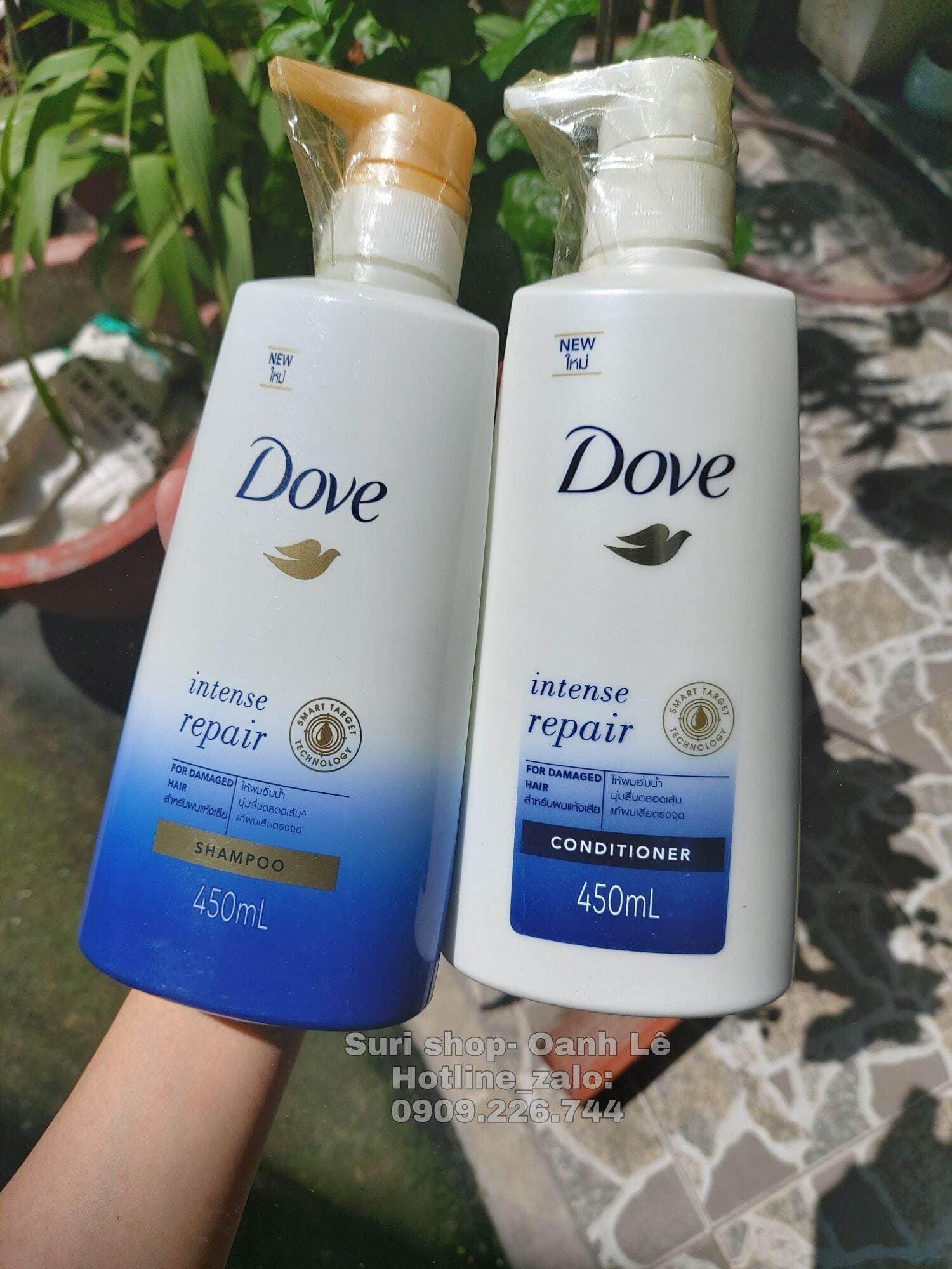 Dầu gội/dầu xã Dove Thái Lan 450ml phục hồi tóc hư tổn