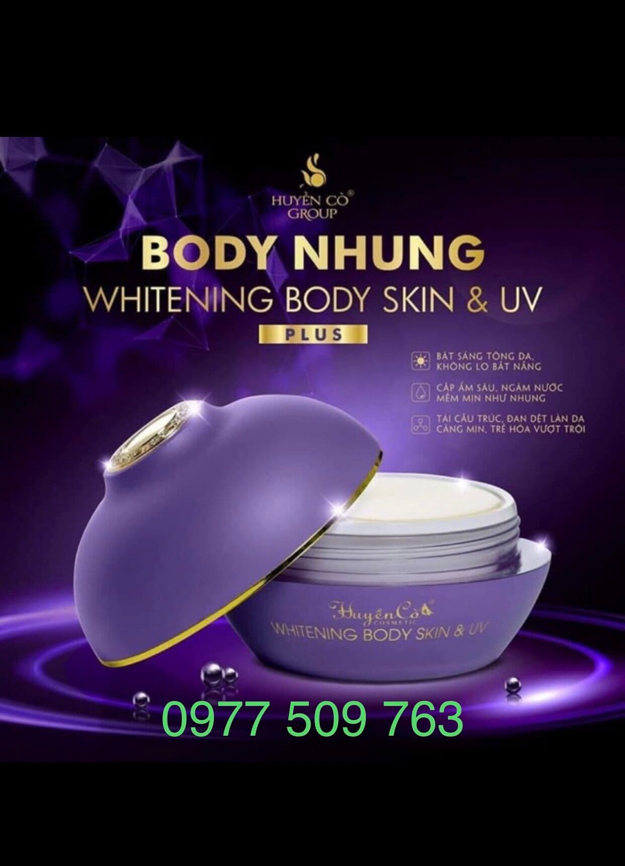 [HCM]Kem dưỡng trắng da body Nhung HUYỀN CÒ