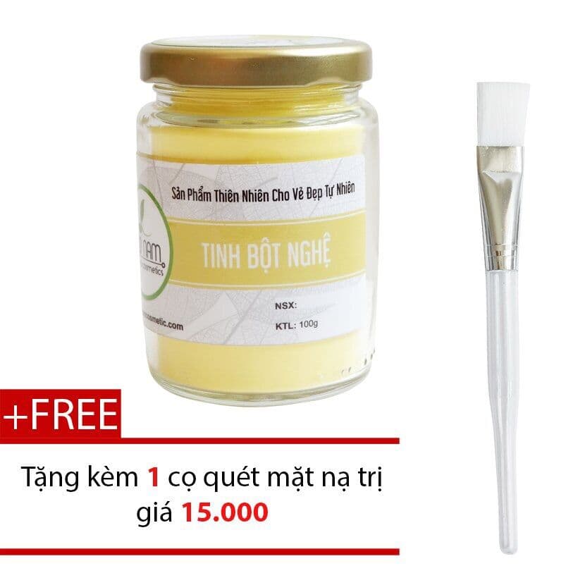 [HCM]Tinh Bột Nghệ Nguyên Chất BẢO NAM (100g/hũ) + Tặng Cọ Quét Mặt Nạ Hỗ Trợ Đắp Mặt Dưỡng Da Hiệu Quả [ Đã được kiểm nghiệm y tế ]
