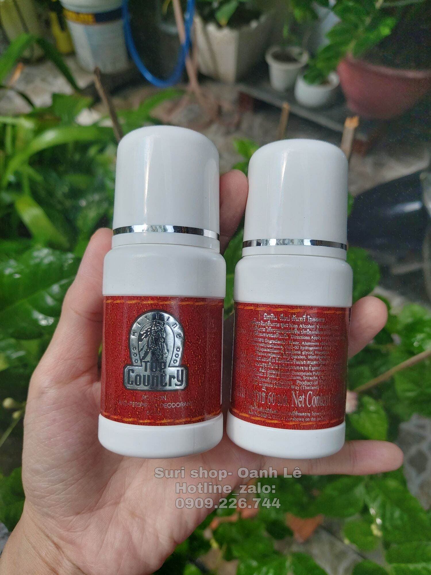 Lăn nách khử mùi nam huơng nước hoa Top Country Mistine Thái Lan ngăn mồ hôi khô thoáng suốt 48h
