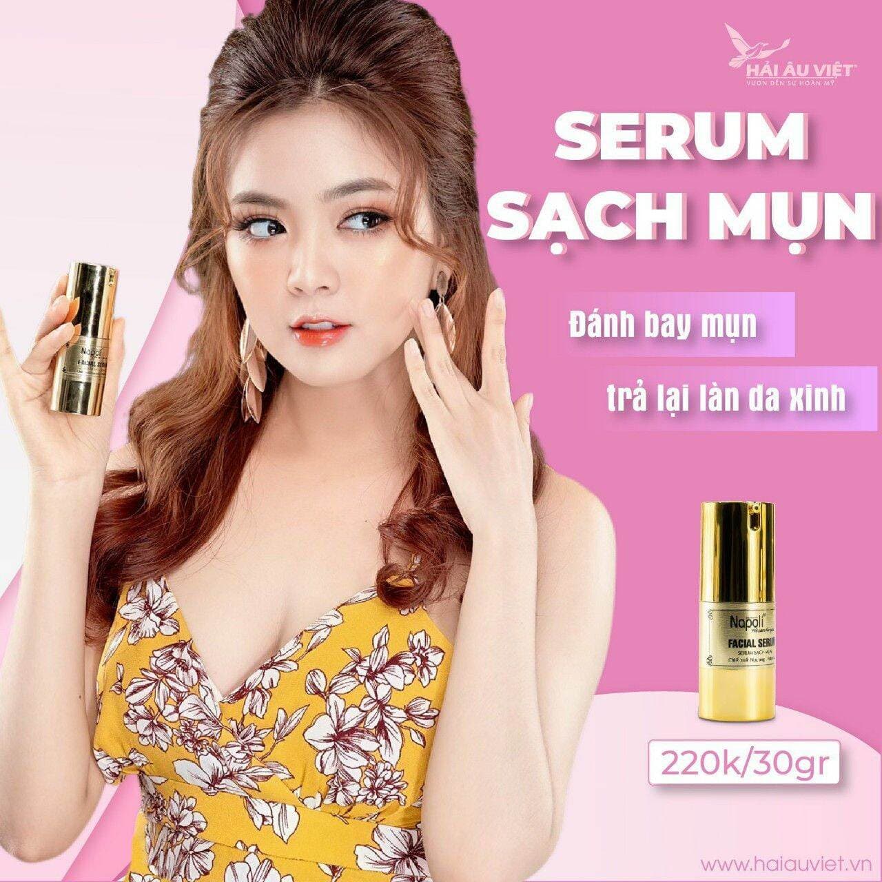 COBOM Napoli kem rửa mặt và srum mụn (1 típ kem rửa mặt 1 srum mụn)